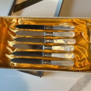 Shreve & Crump & Low Silver Antique Butter knifes